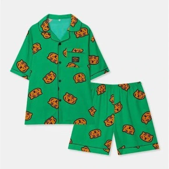★ SPAO★ Mujik Tiger Mujik Tiger Short Sleeve Pajamas GREE Spao | Intimates & Sleepwear | Spao Muzik Tiger Short Sleeve